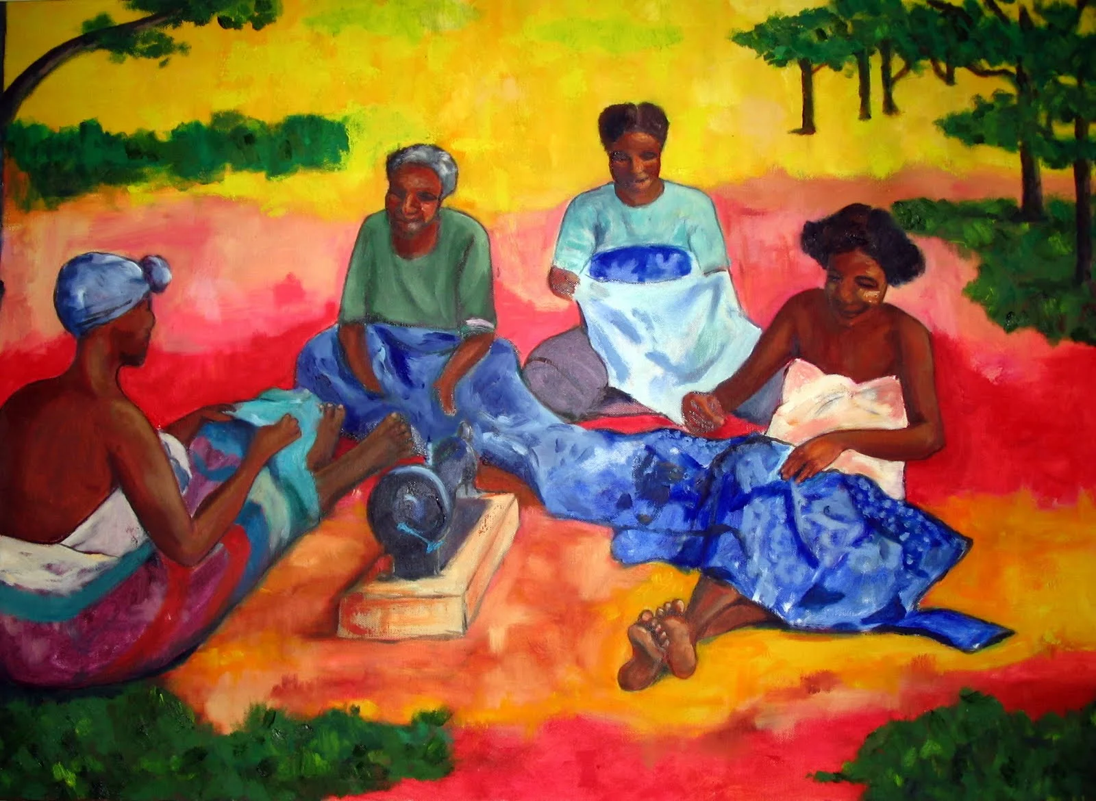 Les femmes- Andavadoaka-Gauguin-tableau-decoration-set de table-